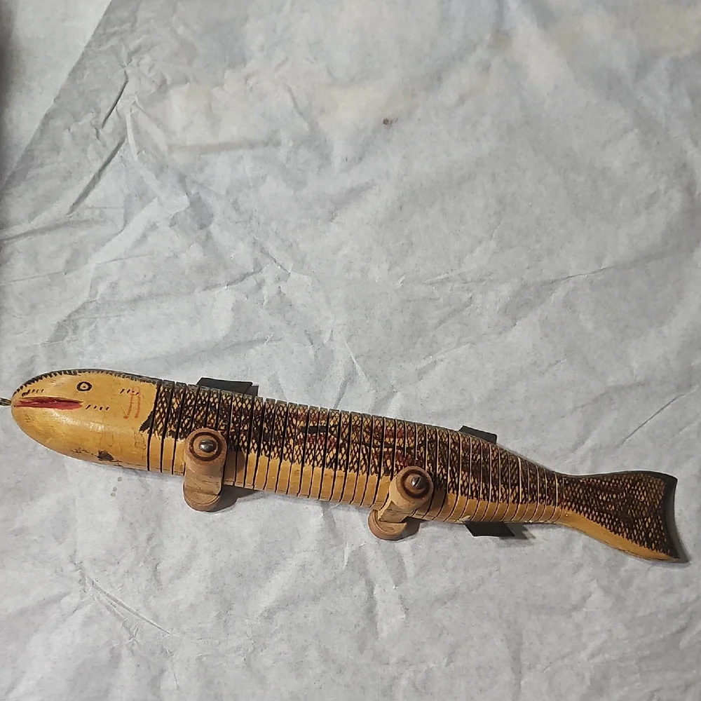 Vintage Wooden Fish Toy
